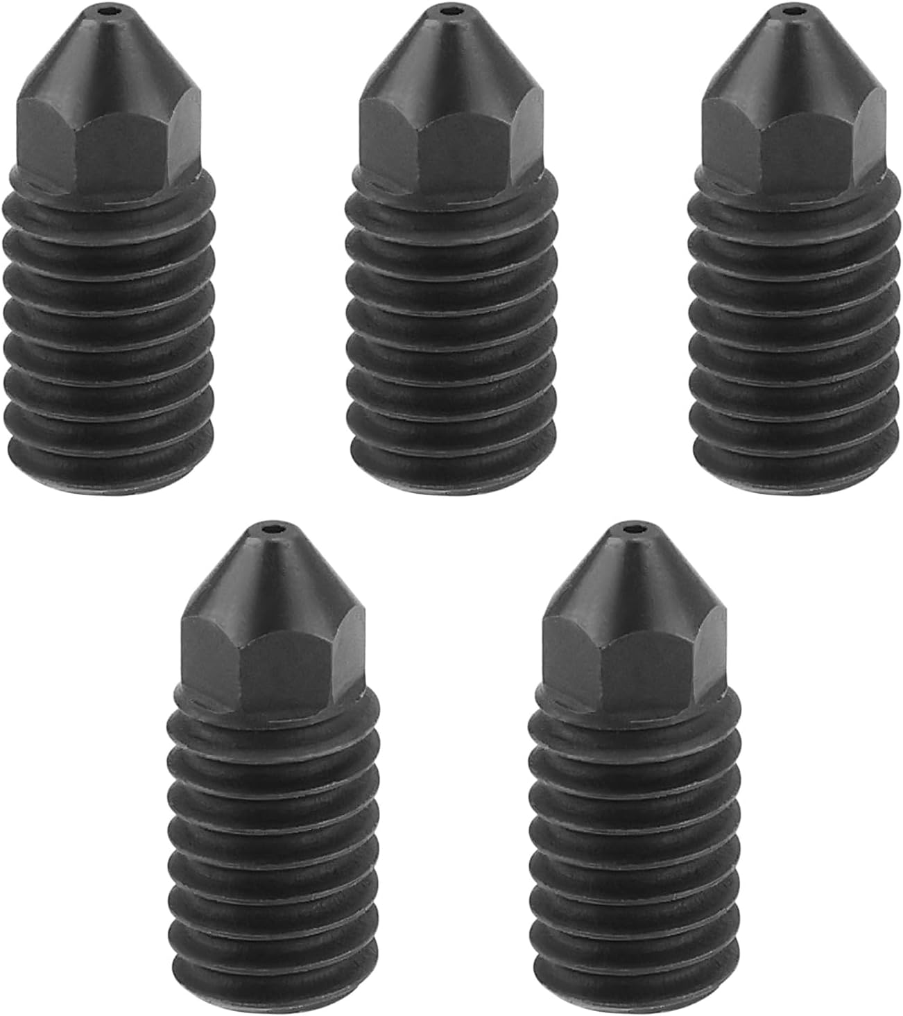 Ecsing 5Pcs 0.4Mm 3D Printer Nozzles 9X3Mm Hardened Extruder Hardened Steel Nozzles Compatible with Bambu Lab A1/A1 Mini 3D Printer Black image number 3