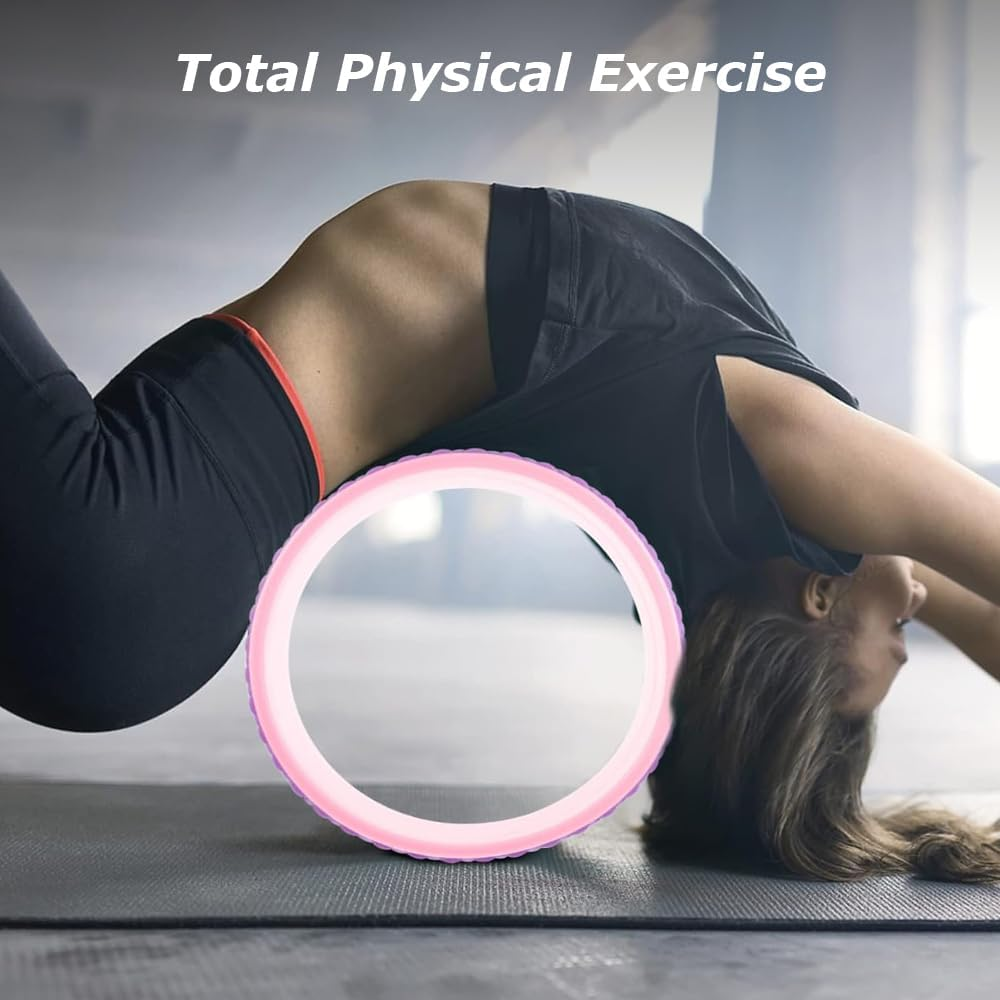Yoga Wheel,Back Cracking Device,Yoga Prop Roller,Backbend Massage, Back Massage Roller,Massage Trigger Points,For Yoga,Pilates, Stretching Sport image number 1