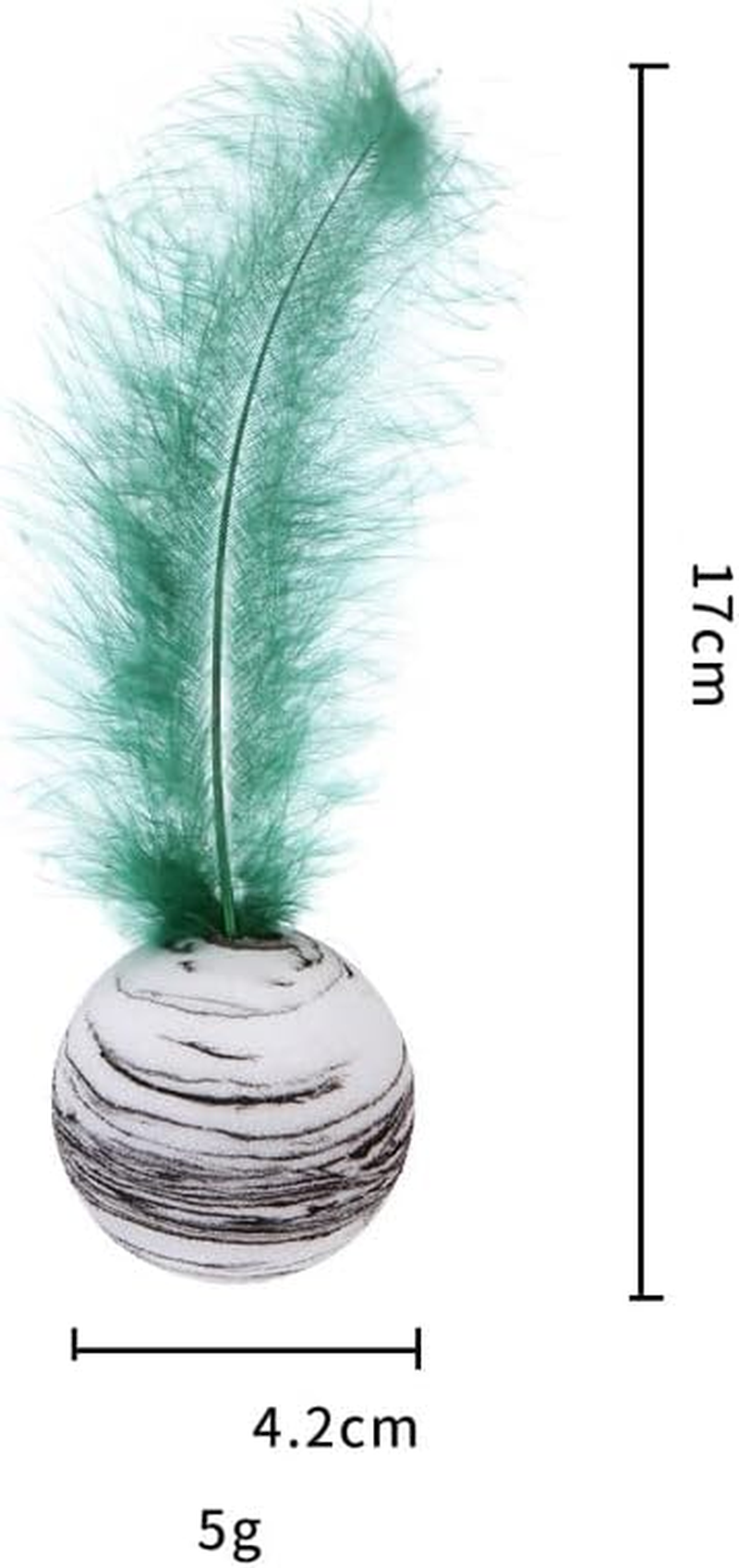 LAKYMIE 3Pcs Interactive Cat Toy Pet EVA Ball Cat Toy Ball with Feather for Indoor Kitten Pet Chase Play