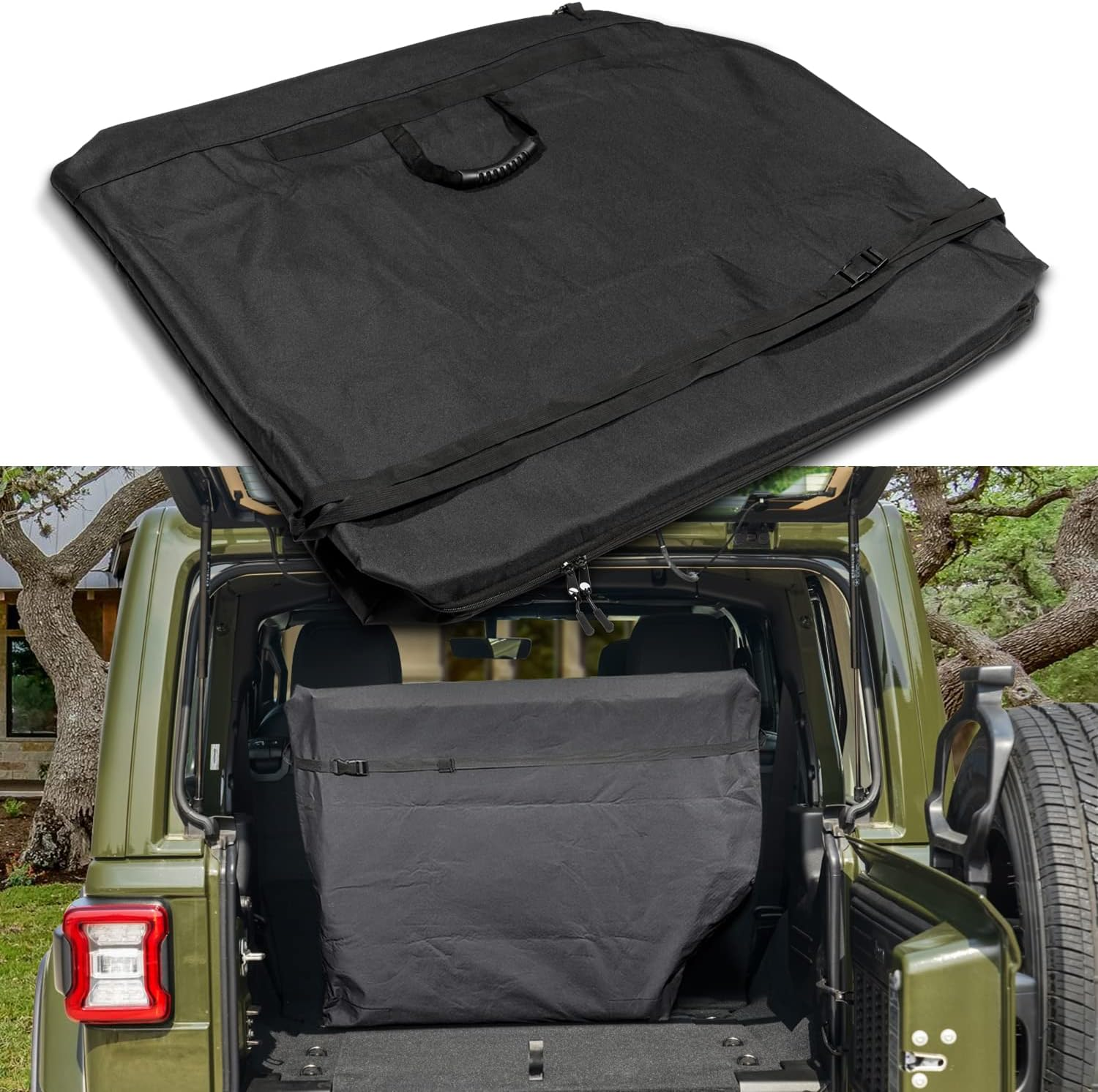 Hard Top Freedom Top Panels Storage Bag for All 2007-2025 Jeep Wrangler JK JKU JL JLU Sports Sahara Freedom Rubicon Unlimited Gladiator JT 2 and 4 Doors image number 5