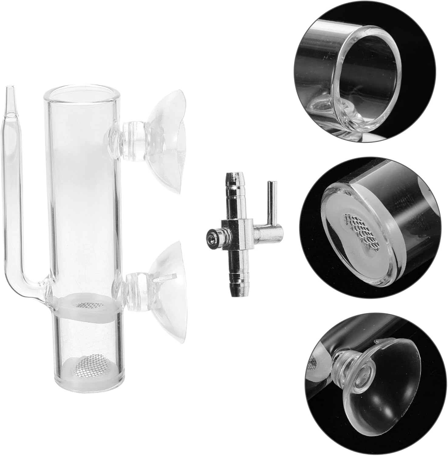 CVUTOVO Shrimp Egg Hatchery Glass Aquarium Incubator Suction Cups Brine Shrimp Breeding Box Fish Isolation Container for Aquatic Pets and Hatchling Cultivation image number 2