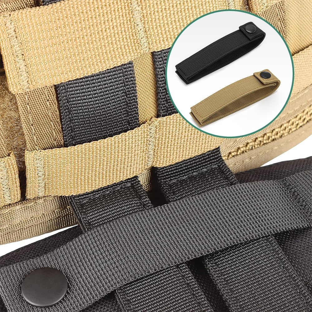 Tactical Molle Webbing Straps,Reusable Molle Webbing Straps, Attachment Snap Strap, Nylon Thumb Snap Straps Molle Adapter Straps for Backpack, Molle Panel Connectors Suitable for Men Women image number 6