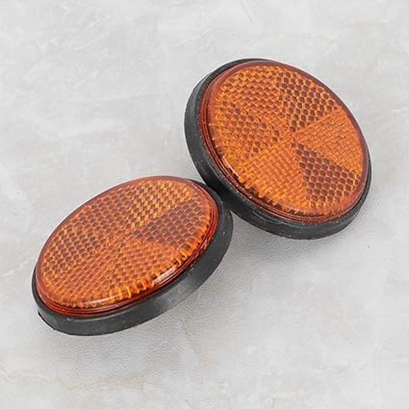 Crovakeu 2 Pcs round Red Reflector - Universal for Motorcycle, Trucks, Buses & Atvs | Durable PMMA Material, High Visibility Safety Accessory image number 3
