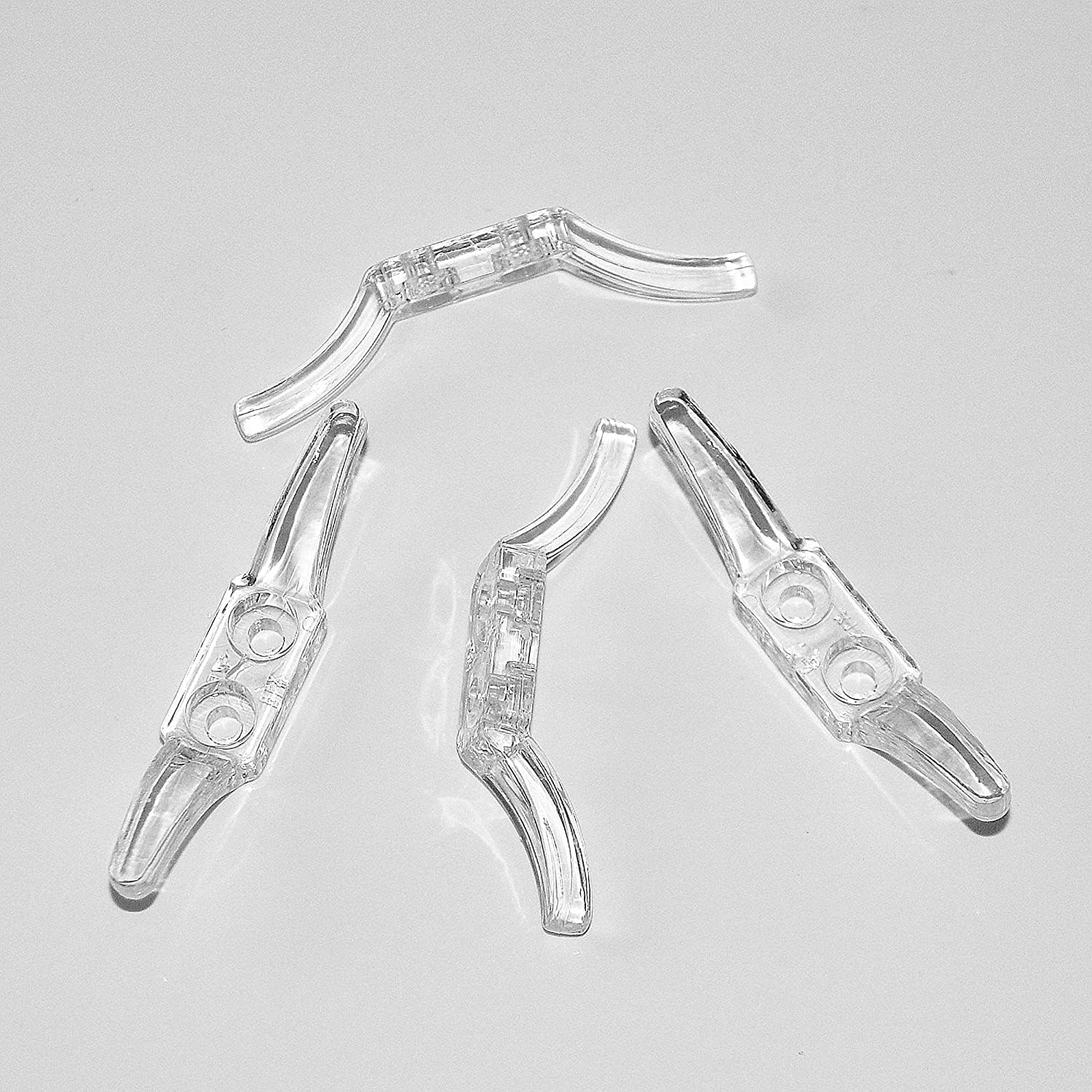8Pcs Clear Cord Cleat for Child Safety and 16Pcs Screws for Drapery/Blinds Plastic Safety Rope Cleats Transparent Pull Cord Winders image number 4