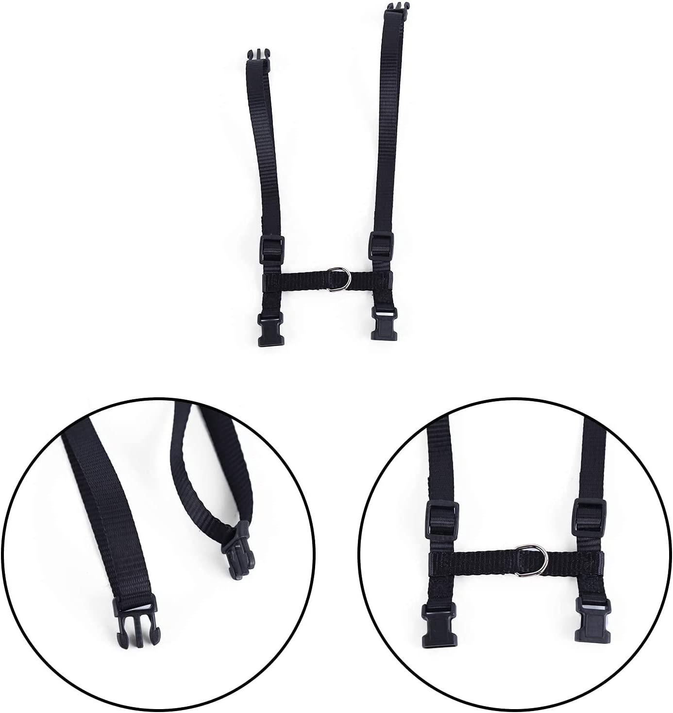 Cat Harness with Lead, Escape Proof Harness Soft Adjustable Nylon Leash Leash Set for Cat Kitten Small Pet Walking (Black) image number 1