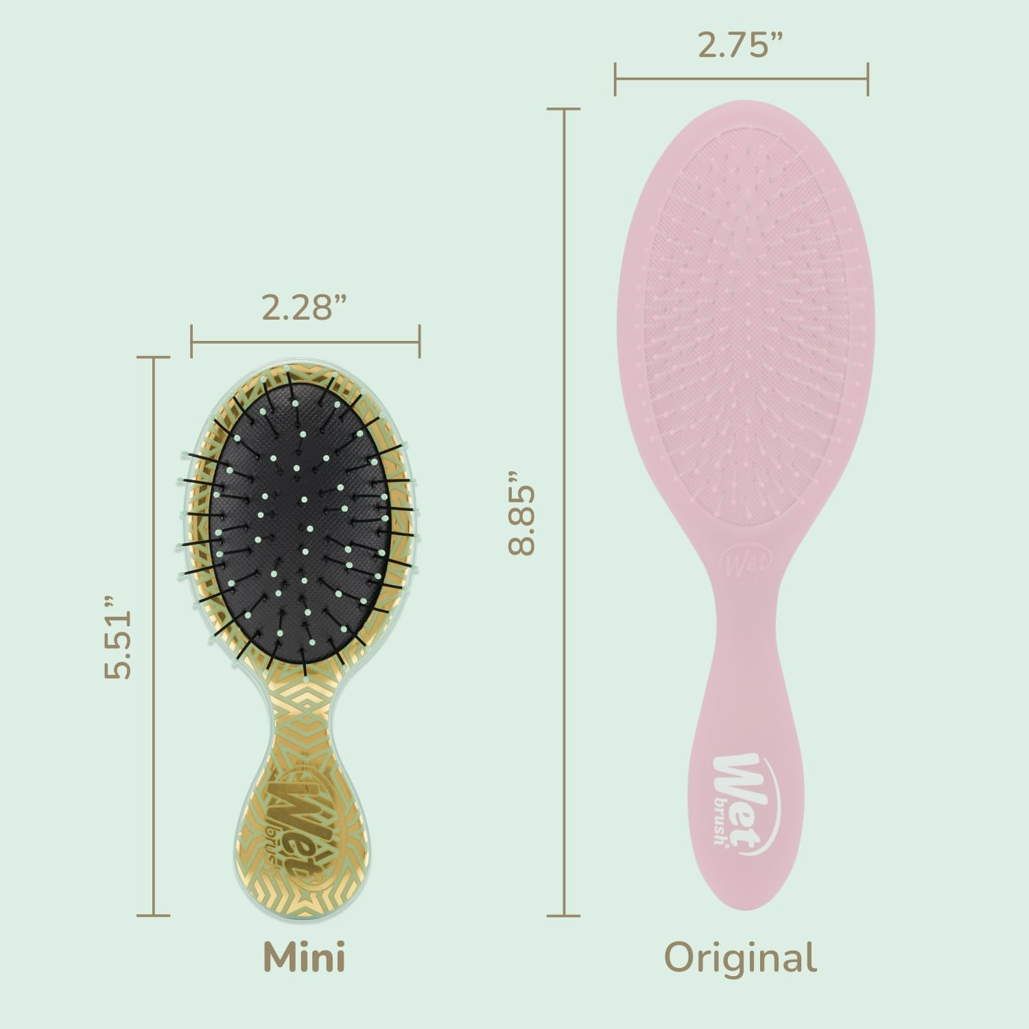 Wetbrush Mini Geometric Hair Brush, Jade Confetti image number 3