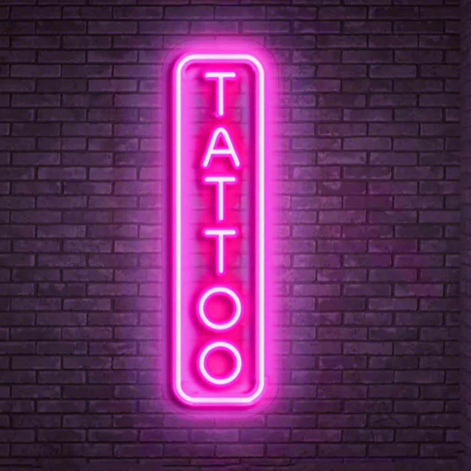 Dimmable Tattoo Neon Sign,Led Reusable Neon Signs,Arylic Ice Blue Tattoo Shop Sign with Dimmer for Tattoo Salon, Studio, Shop Plaque,Tattoo Gifts for Friends,16X5.9In(Blue+Red) image number 5
