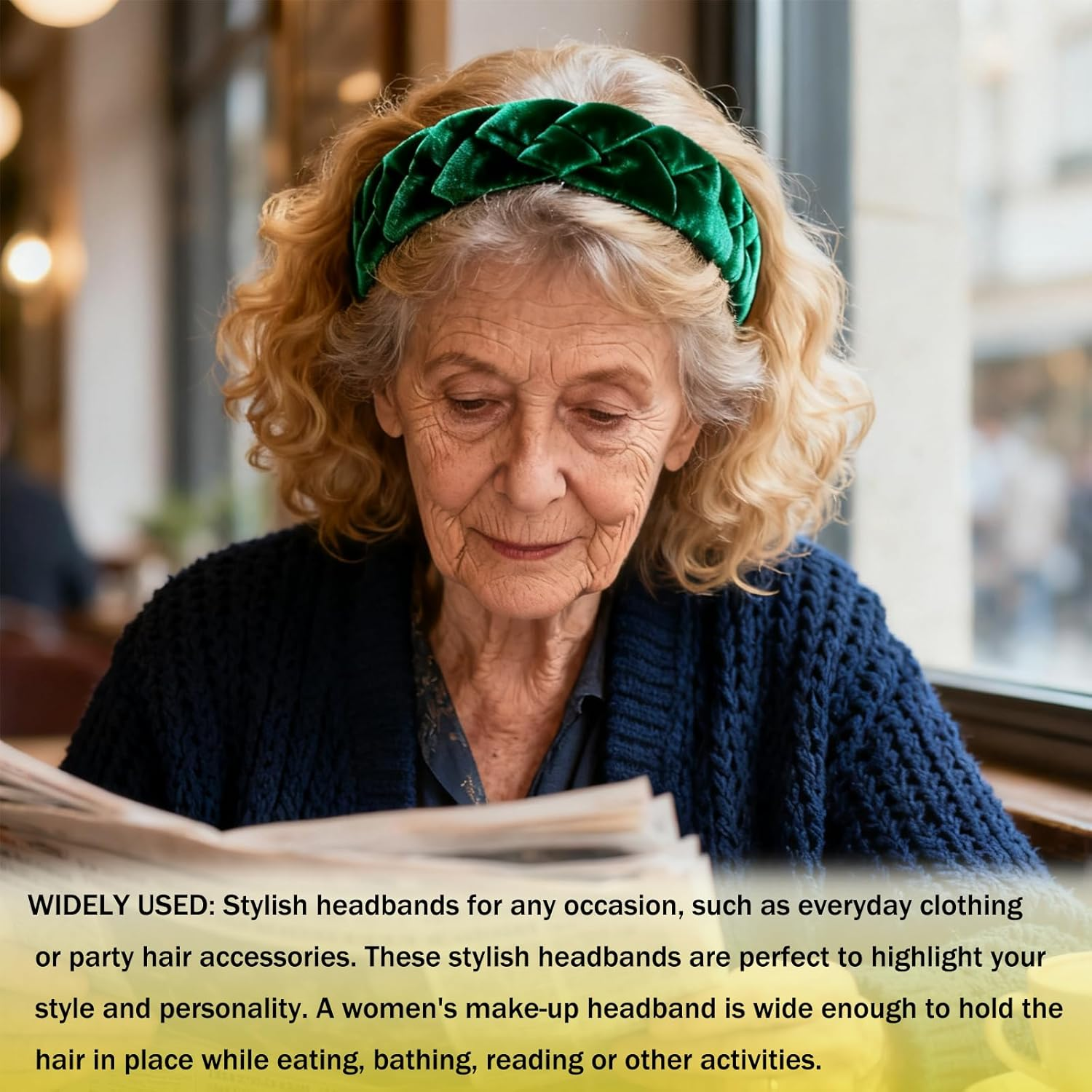 FISH DRAGATE 2 Pieces Women'S Headband, Braided Headbands, Dirndl, Velvet Hair Band, Braided, Vintage Headband, Fashion Accessories, Party, Wedding Bridal Hair Jewellery image number 1