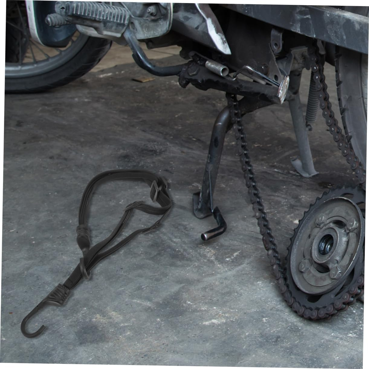 COOLHIYA 2Pcs Elastic Rope Straps Luggage Straps Hooks for Motorcycle Helmet Bike Secure Storage image number 1