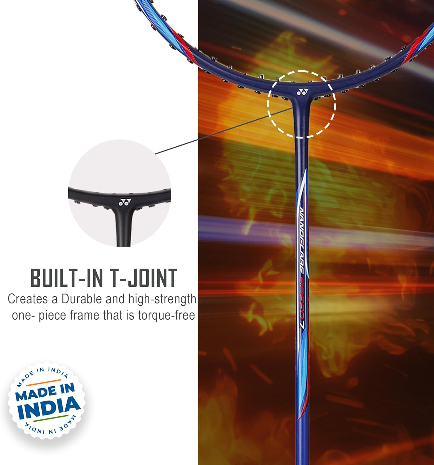 YONEX Badminton Racquet NANOFLARE Speed 7 Blue G4 4U image number 4