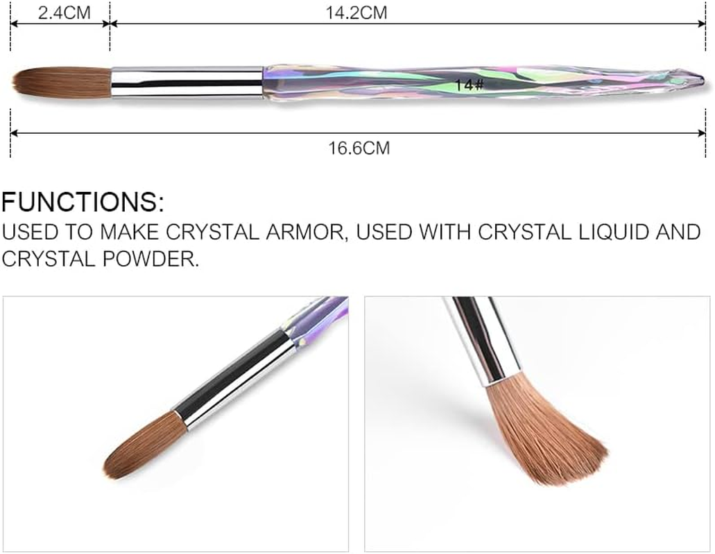 KADS Nail Symphony Acrylic Brush Nail Art Brush Scalp Nail Brush Nail Art Dedicated Brush Acrylic Nail (14#) image number 1