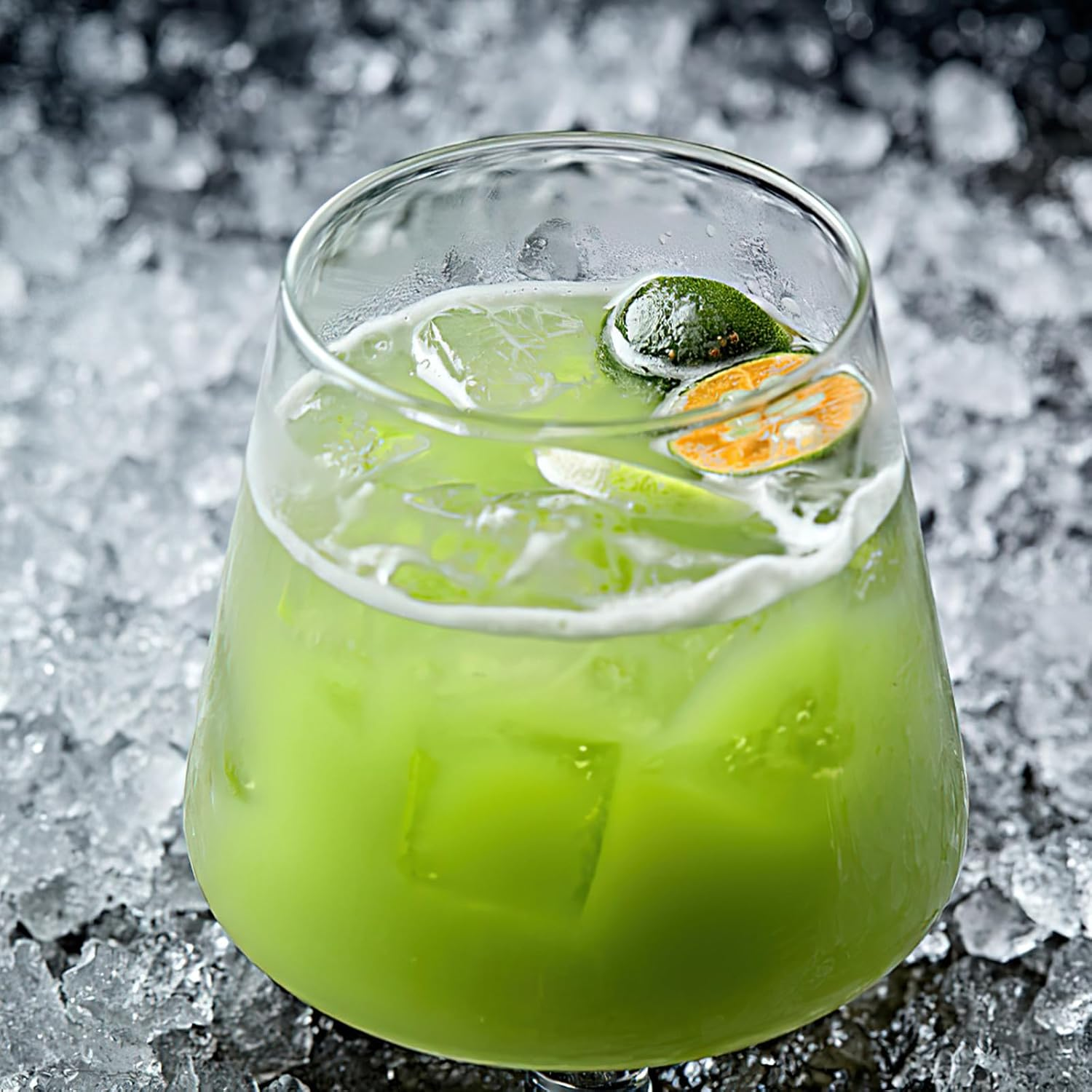 XURUIAU 6Pcs Stemless Wine Glasses for Red, White, Rose Wine, Gin, Cocktail，410Ml，Modern Design Drinking Glasses Set