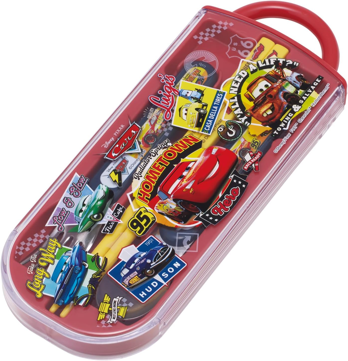 Skater TACC2-A Children'S Trio Set Chopsticks, Spoon, Fork, 6.5 Inches (16.5 Cm), Disney Cars 26 Boys image number 2
