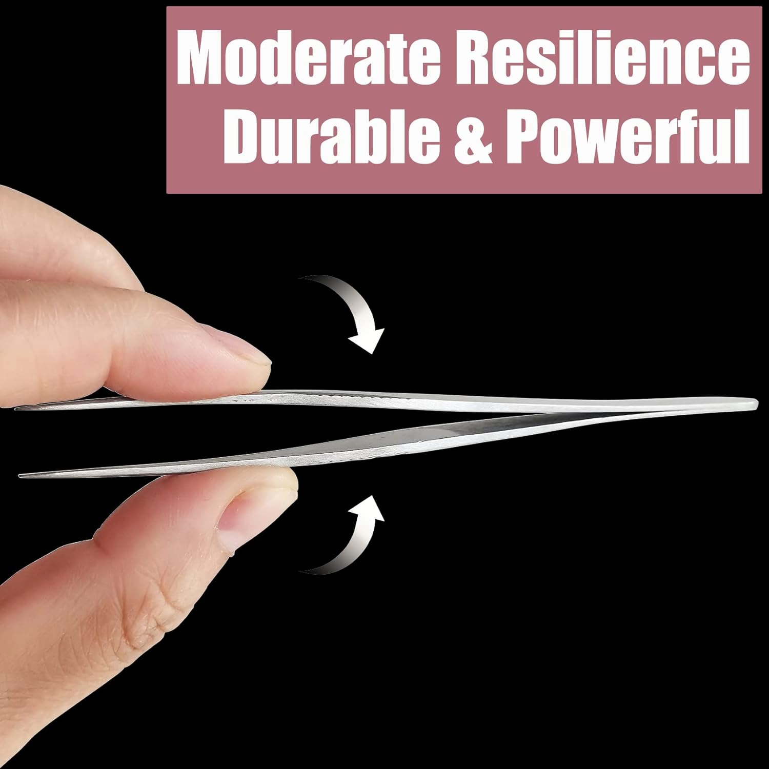 Lepinko 2PCS Tweezers Set for Women and Men, Precision Tweezer Kit for Ingrown Hair, Facial Hairs, Chin Hair, and Splinter Removal, Professional Eyebrow Plucker Tweezers, Silver image number 1