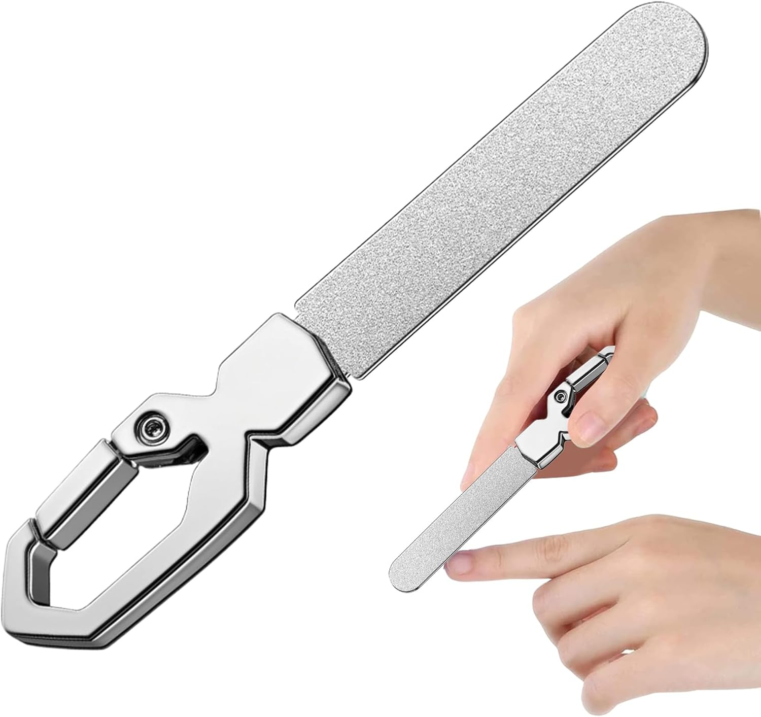 Metal Nail File | Portable Manicure Nail File | Fingernail Care Accessories, Stainless Steel Toenail Grinding Tool for Men Women