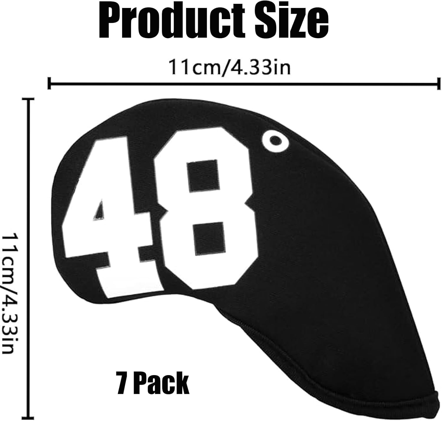 Yeanifeana 7PCS Golf Club Head Covers for Wedges, Waterproof Anti-Scratch Iron Protective Covers with Large Numbers