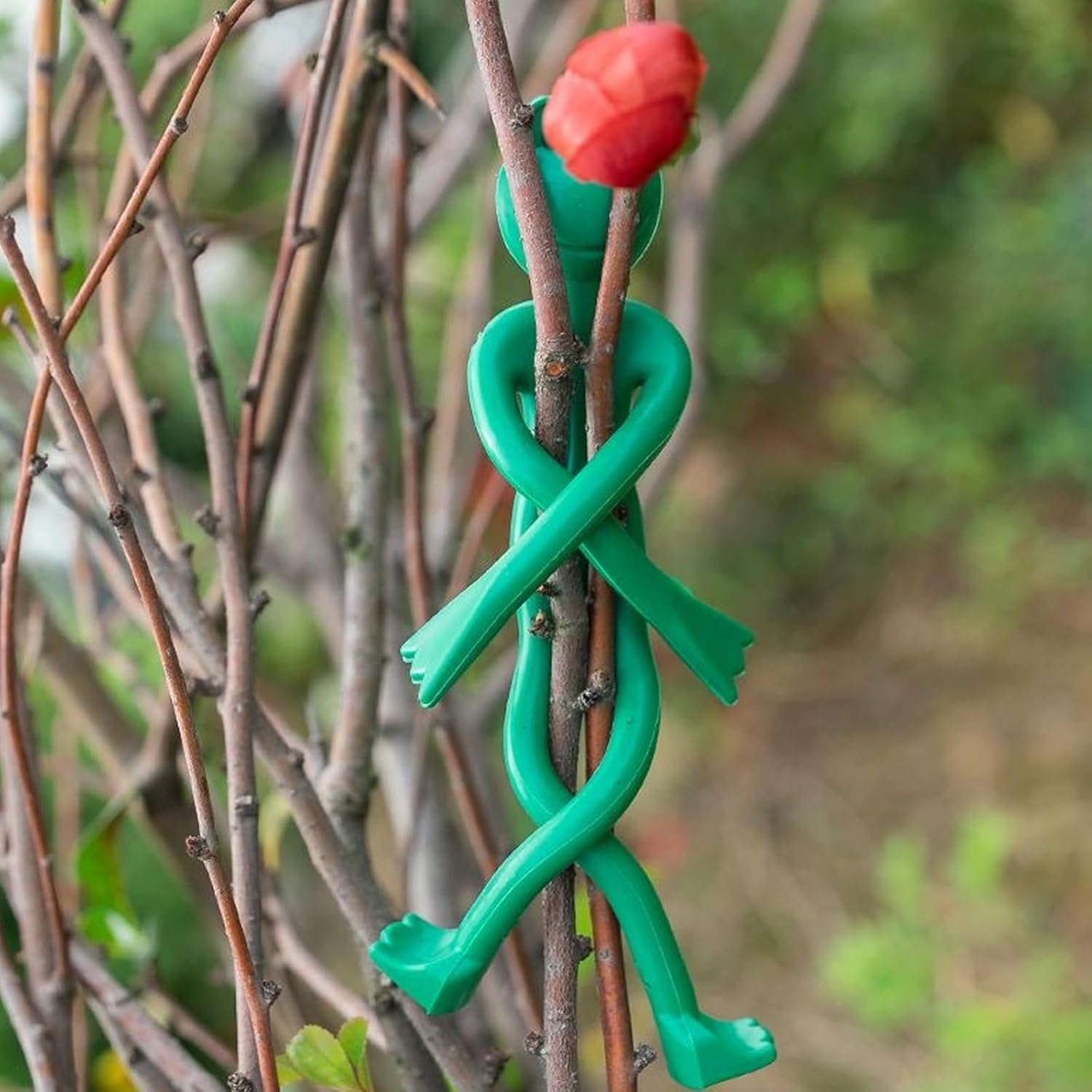8Pcs Frog Garden Cable Ties, Tree Decorative Ties, Plant Ties for Climbing Plants, Green Twist Ties, Gardening Gifts, Garden Gifts, Frog Gift, Garden Ties for Plants Support Gardening Supplies image number 4