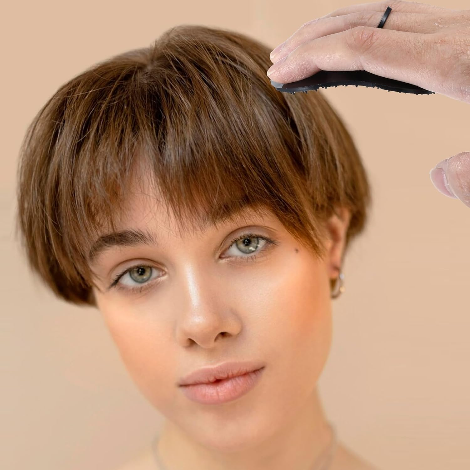 Thinp 6 Packs Palm Combs for Men,Portable Pocket Brush Soft Pocket Combs for Men Plastic Finger Brush for Hair Shampoo Pocket Comb Massage Pocket Combs for Men Women Home Travel Use (Black) image number 5