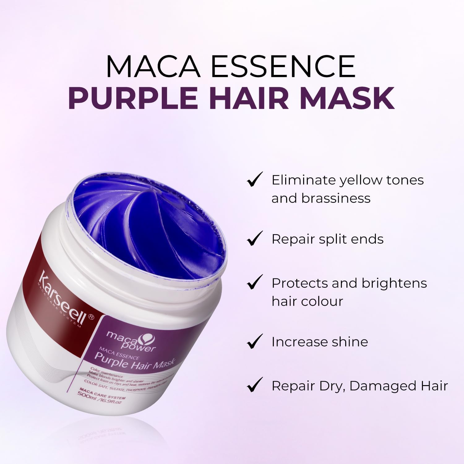 Karseell Purple Hair Mask with Argan Oil for Blonde image number 4