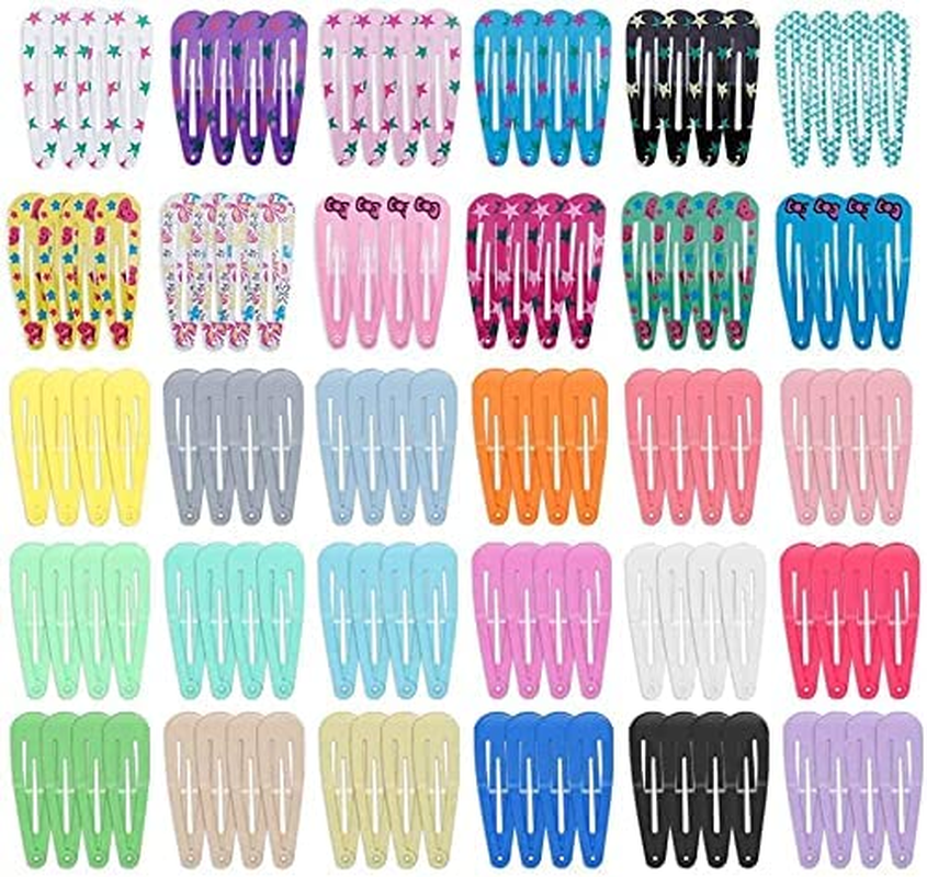 120 Pcs Hair Clips, Hair Barrettes Colorful Snap Clip Hair Accessories for Baby, Women, Girls, Toddler (120 Pack)