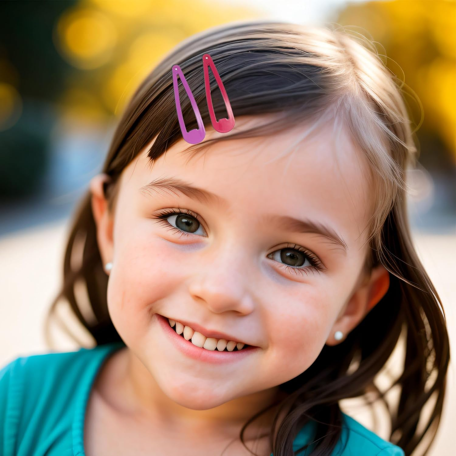 DAZISEN 40 Pack Hair Clips for Girls Metal Snap Kids Barrettes Women'S Hair Accessories，Colorful Candy Lovely Simple Hairstyle Clips，Black - Beige image number 6