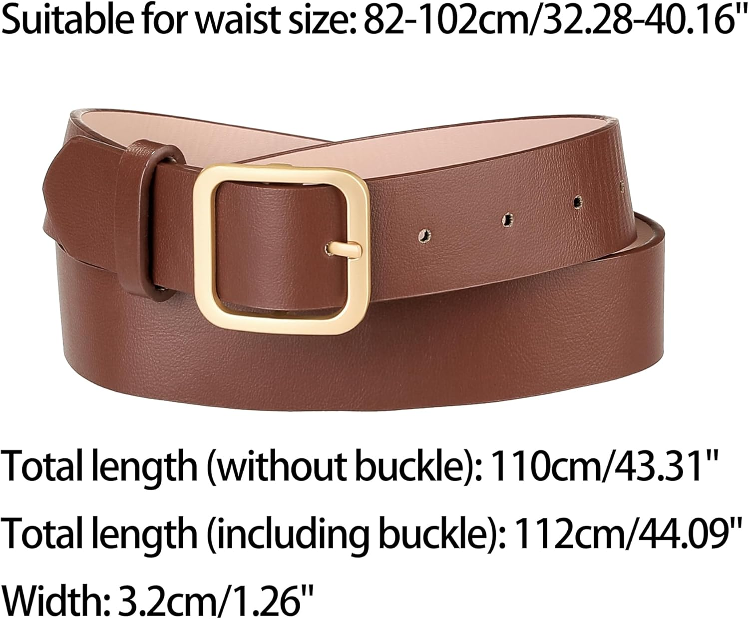 Allegra K Women Pin Buckle Belt Soft Wide Waist Belt Casual Dresses Jeans Pants image number 6