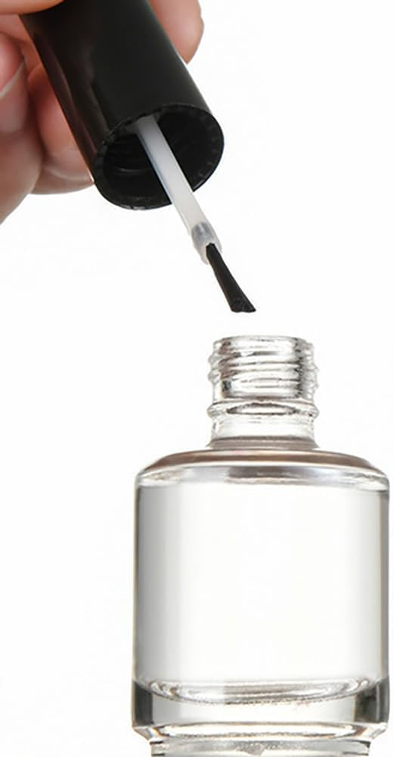 LJJCSFF 2 Pcs 15Ml Empty Nail Polish Bottle with Brush Cylindrical Glass Bottle Nail Polish Vial Container for DIY Nail Art image number 1