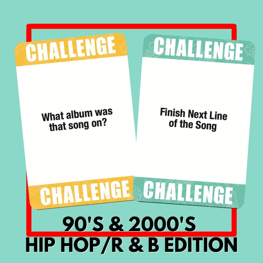 90'S and 2000'S Hip Hop and R & B Music Trivia Card Game |Multi-Generational Family Gatherings, Adult Game Night and Fun Trivia image number 3