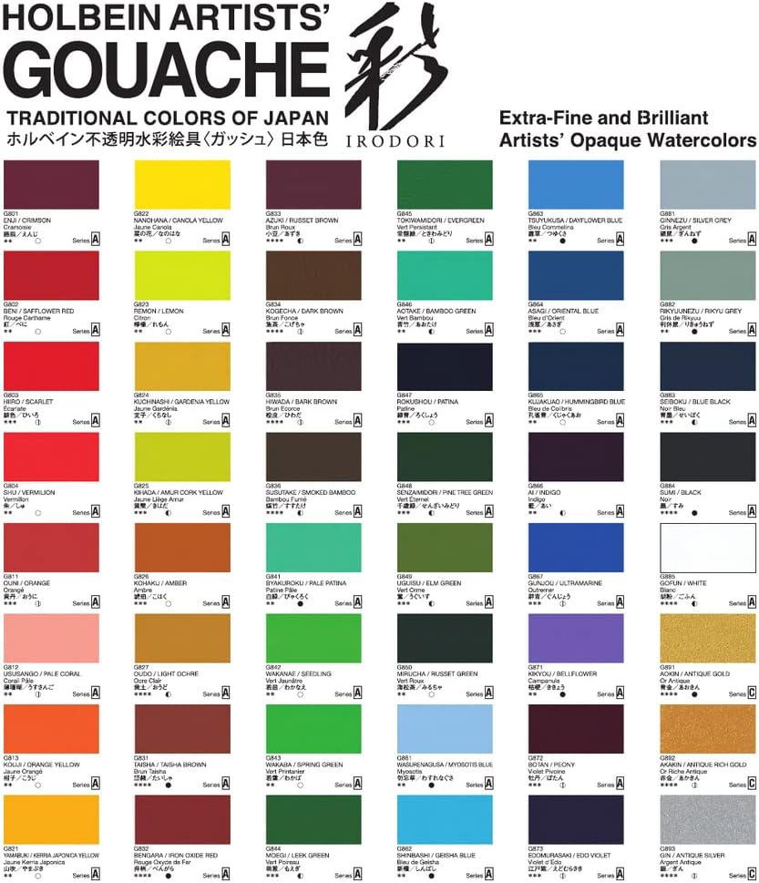 Holbein Irodori Artist Gouache - Autumn, Set of 12, 15 Ml, Tubes image number 3