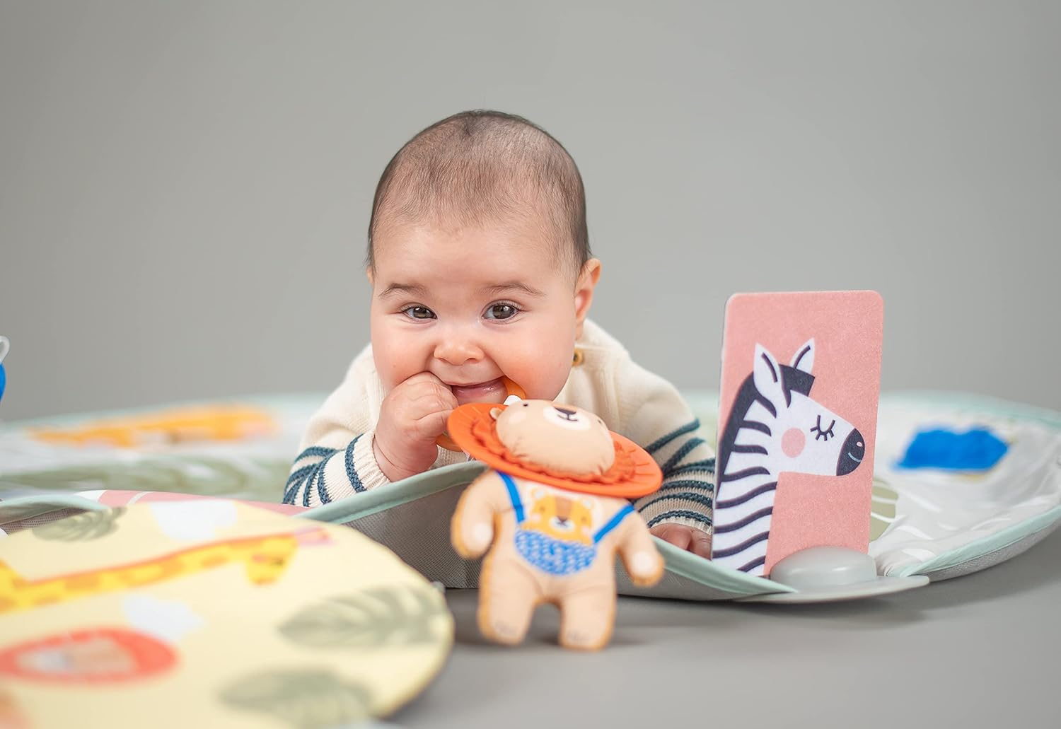 Taf Toys Savannah 360&deg; Activity Gym with Music & Light & 20 Playful Activities, Thickly Padded with Soft Mat and a Unique &ldquo;Crinkle Toy&rdquo; for a Variety of Body Positioning for Newborn and Up image number 2