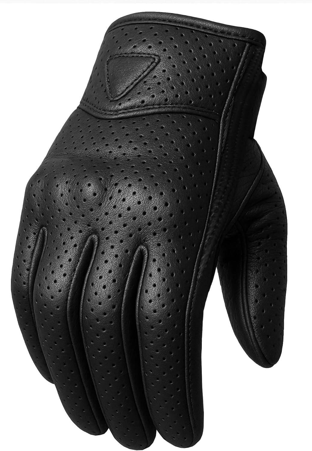 Jackets 4 Bikes Premium Men'S Motorcycle Leather Perforated Cruiser Protective Gel Gloves