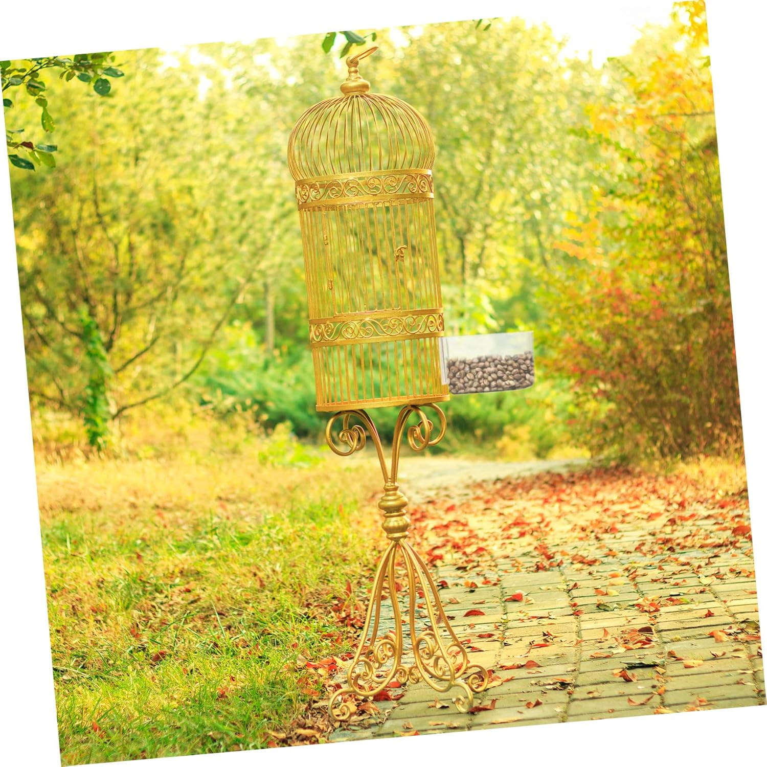 Kisangel 2Pcs Semicircle Bird Food Bowl Trough Thickened Bird Cage Accessory(Transparent) image number 1