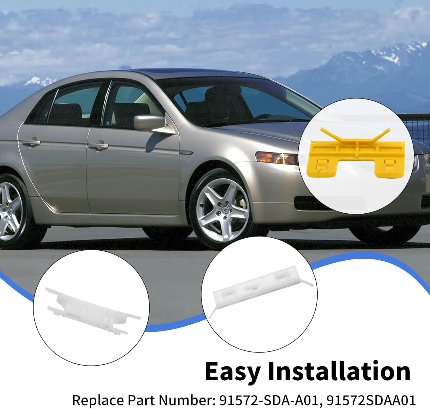 DUZFOREI Windshield Roof Moulding Clips Repair Kit, Replacement for Honda Civic 2007-2011, Replacement for Acura TL 2004-2009, Replaces 91572SDAA01 91572-SDA-A01, 11Pcs image number 1