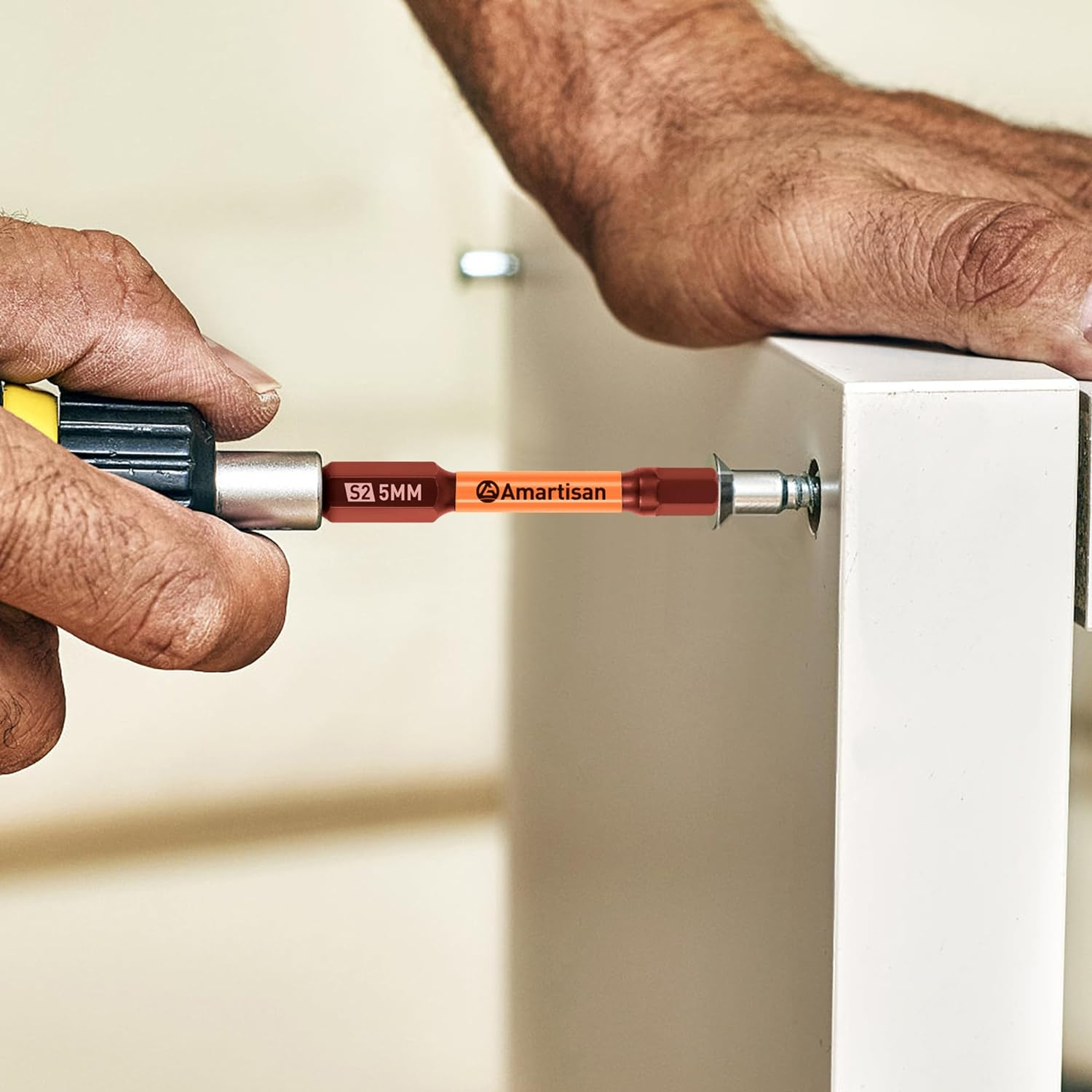 Amartisan 20 PACK Hex Head Allen Wrench Drill Bit Set, Metric and SAE S2 Steel Hex Bits Set, Magnetic Tips, 2.3" Long with Storage Box (New Hex Bit) image number 6