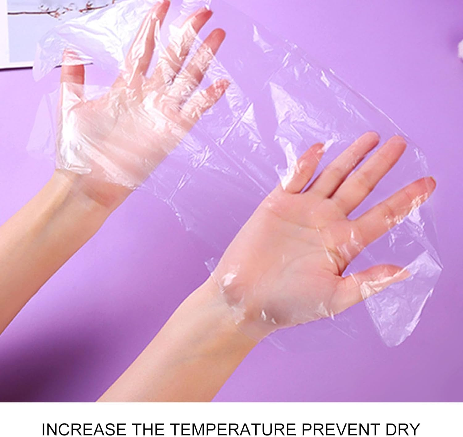 Disposable Plastic Wrap Face Pack Paper, 200Pcs Plastic Neck Mask Transparent Neck Sheet Beauty DIY Moisturizing Locking Film Beauty Skin Care Facial Face Pack Sheet image number 6