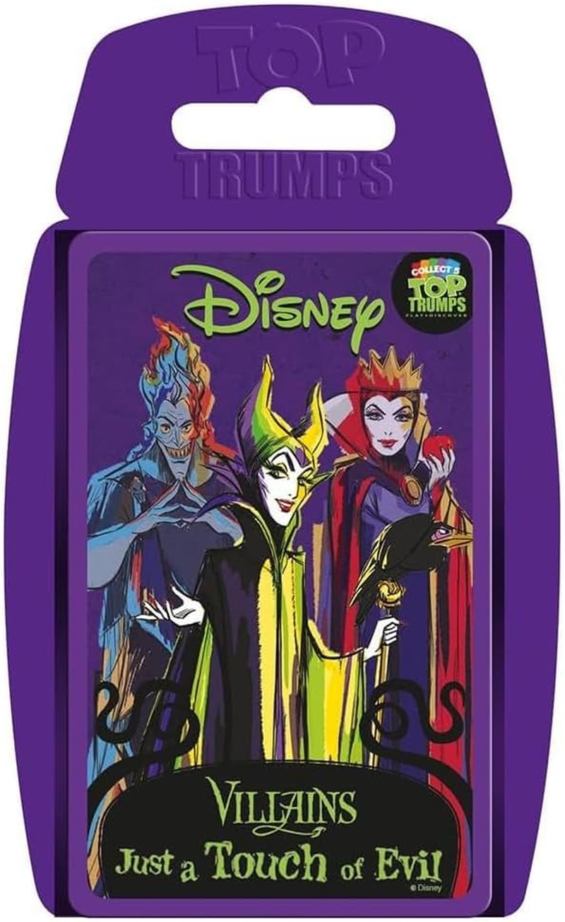 Top Trumps Disney Villains Classic Educational Card Game about Disney Villains - Learn Facts & Play! - 2+ Players Aged 6+ - 8.6 Cm X 1.9 Cm X 14 Cm (Pack Of 2) image number 1