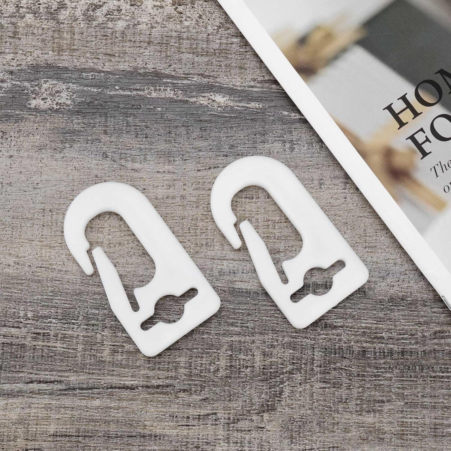 20Pcs White Plastic Carabiner Hook Flag Hooks Plastic Flag Pole Clip Snap Suitable for Flagpole Flags within 18Mm Width Accessories Tool image number 5