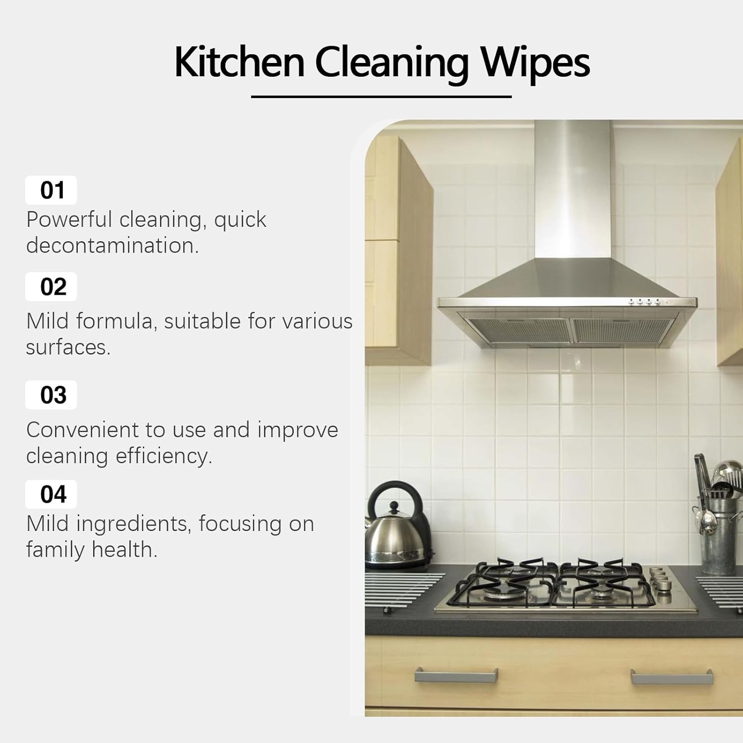 Kitchen Cleaning Wipes, 12-Pack,Convenient to Use and Improvecleaning Efficiency,Mild Ingredients, Focusing Onfamily Health, Powerful Stain Removal