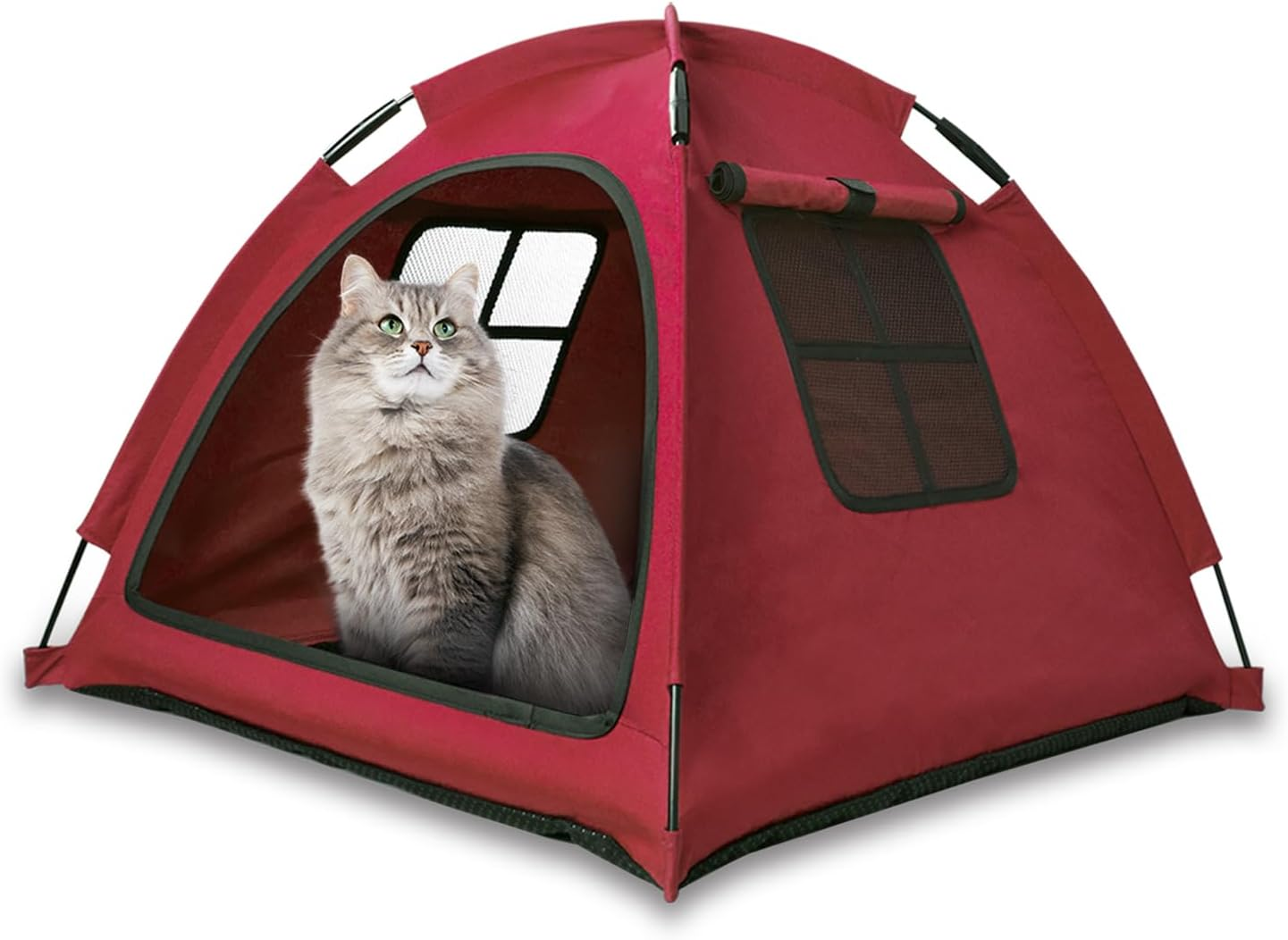 Nockovi Cat Tent House、Cat'S Nest, Portable Indoor/Outdoor Pet Tent House for Cats, Puppies and Other Small Animals (Cat Tent&middot; Grey, Small) image number 4