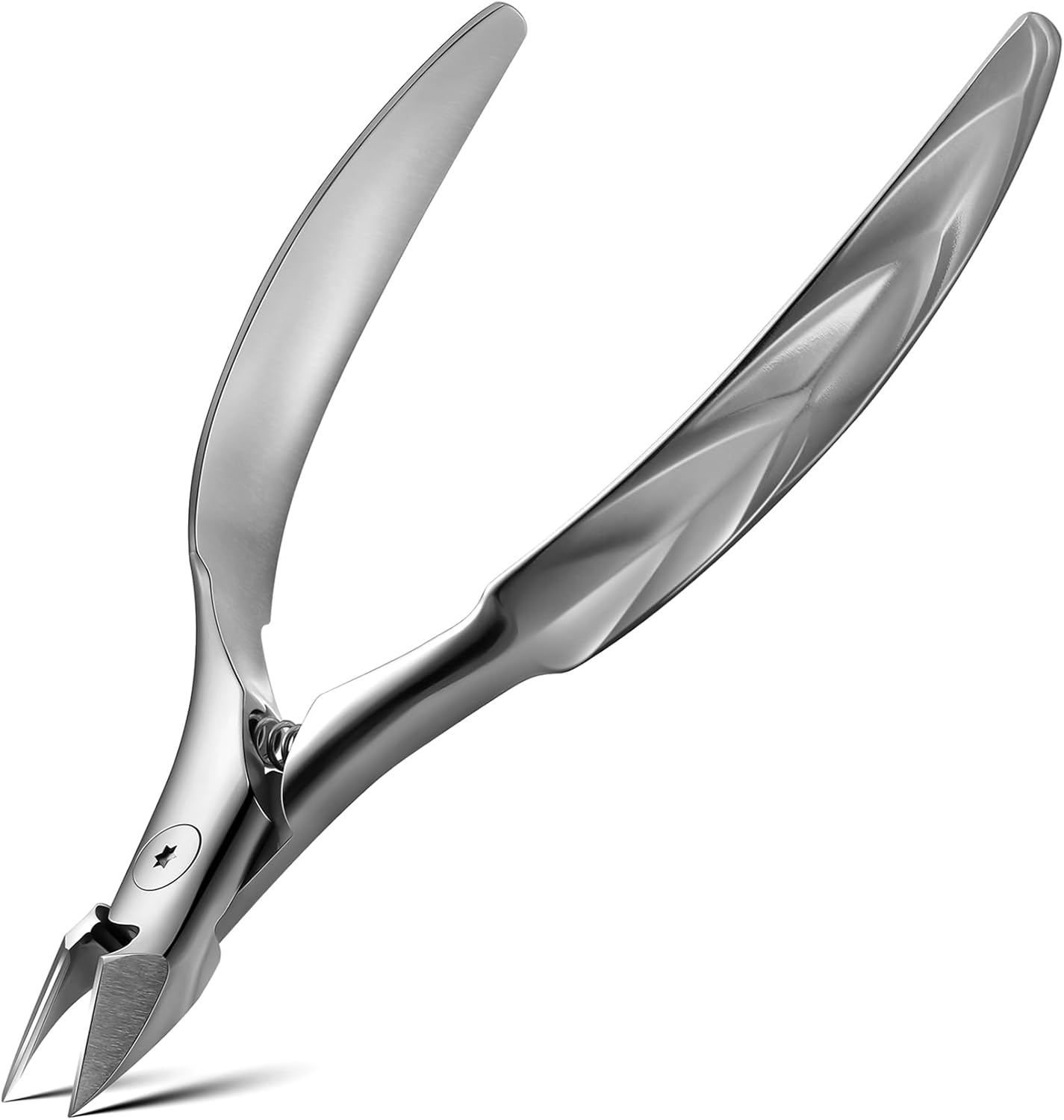 FERYES Tilted Straight Blade Ingrown Toenail Clipper, Stainless Steel Toenail Clippers for Thick Nails, Sharp Toe Nail Clippers for Seniors for Ingrown Toenail Care (Silver)