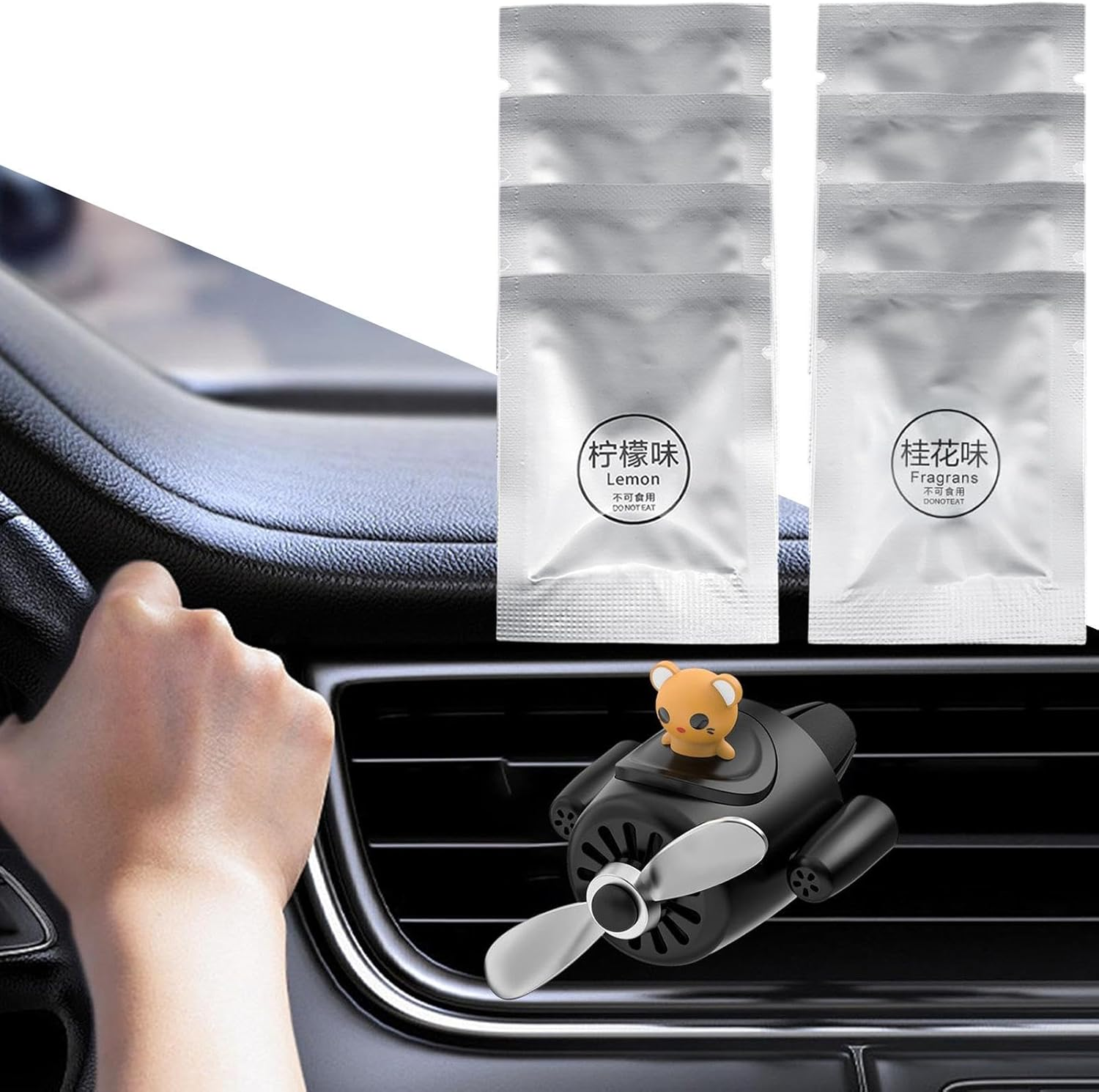 Car Air Freshener Tablets - Vent Clip Car Fragrance Refill,8X Automotive Air Fresheners, Fragrance Tablets Aromatherapy Tablets, Car Interior Accessories - +Cologne image number 6