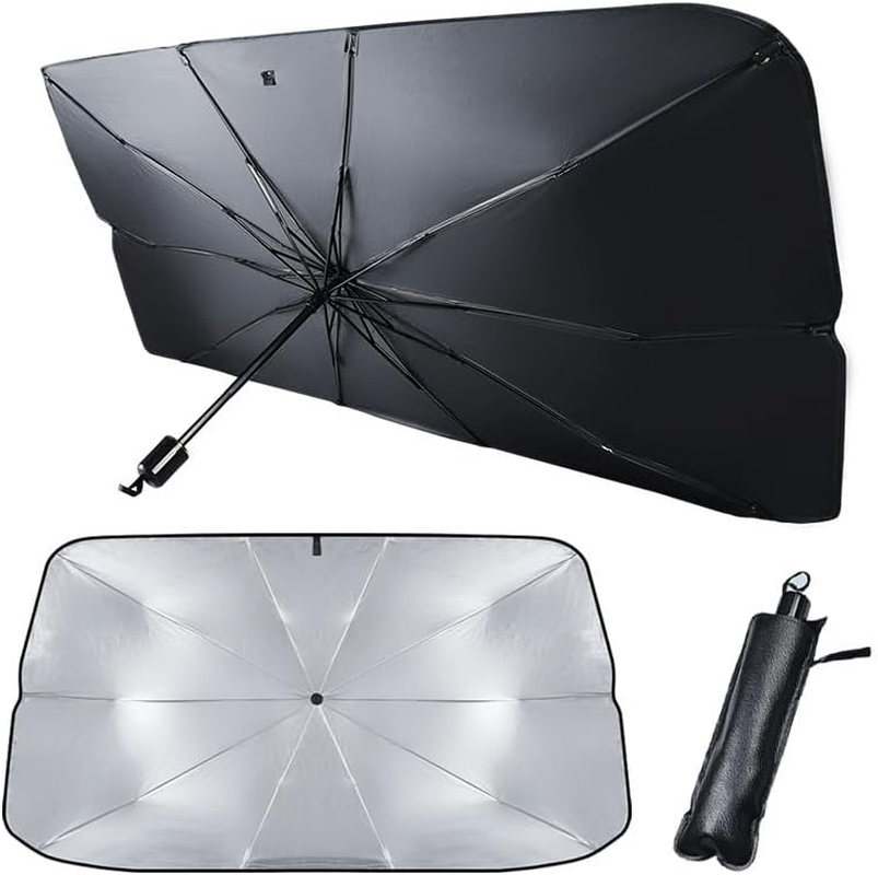 80 * 140Cm Car Windshield Sun Shade Umbrella Protect Car from Sun Rays & Heat Damage Keep Cool and Protect Interior
