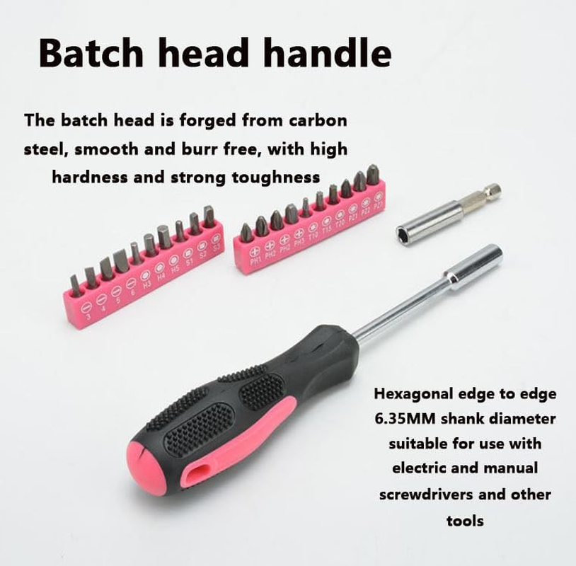 39-Piece Home Repair Tool Kit &ndash; Complete DIY Toolbox with Claw Hammer, Slip Joint Pliers, Hex Keys, Utility Knife, Tape Measure, Screwdriver Bits & Durable Storage Case image number 3