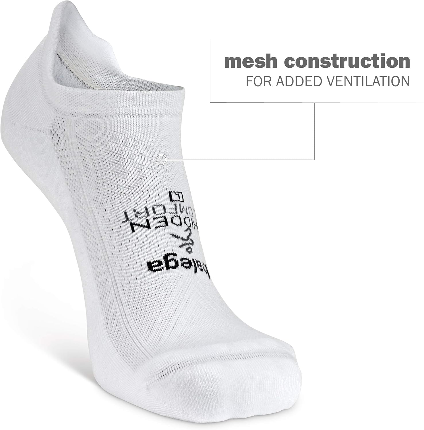 Balega Unisex Adults Hidden Comfort No-Show Running for Mens and Women (1 Pair) Socks, White, X-Large US image number 1