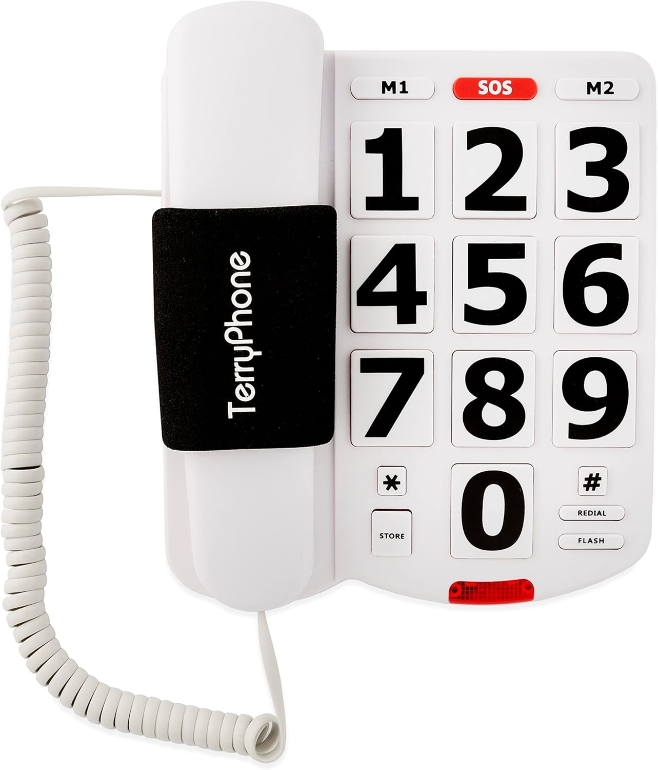 Big Button Phone for Seniors - Corded Landline Telephone - Large Buttons and One-Touch Dialling for Visually Impaired - 80 Db Amplified Ringer for Hearing Impaired, Ergonomic Non-Slip Grip image number 3