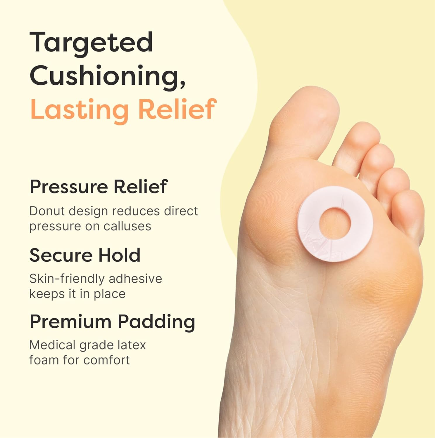 Zentoes Soft Foam Callus Cushions Waterproof Pads Toe and Foot Protectors (48 Count) image number 2