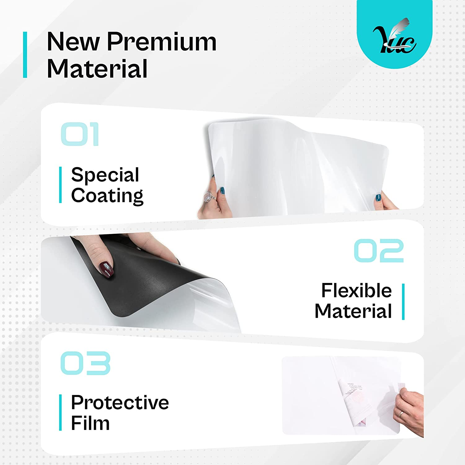 17X11 Inch - Magnetic Whiteboard for the Fridge - Magnetic Dry Erase Board - Fridge Whiteboard - Refrigerator Whiteboard - White Board for Fridge - Dry Erase Board Magnetic - Magnetic White Board image number 3