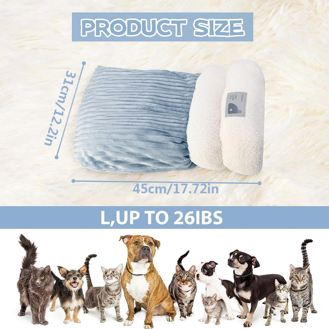 Idopick Cat Sleeping Bag for Indoor Cats Soft Self-Warming Cat Bed Cave Cozy Plush, Fluffy Tunnel Hideaway for Cats up to 6.6 Lbs (3 Kg) Perfect Winter Shelter