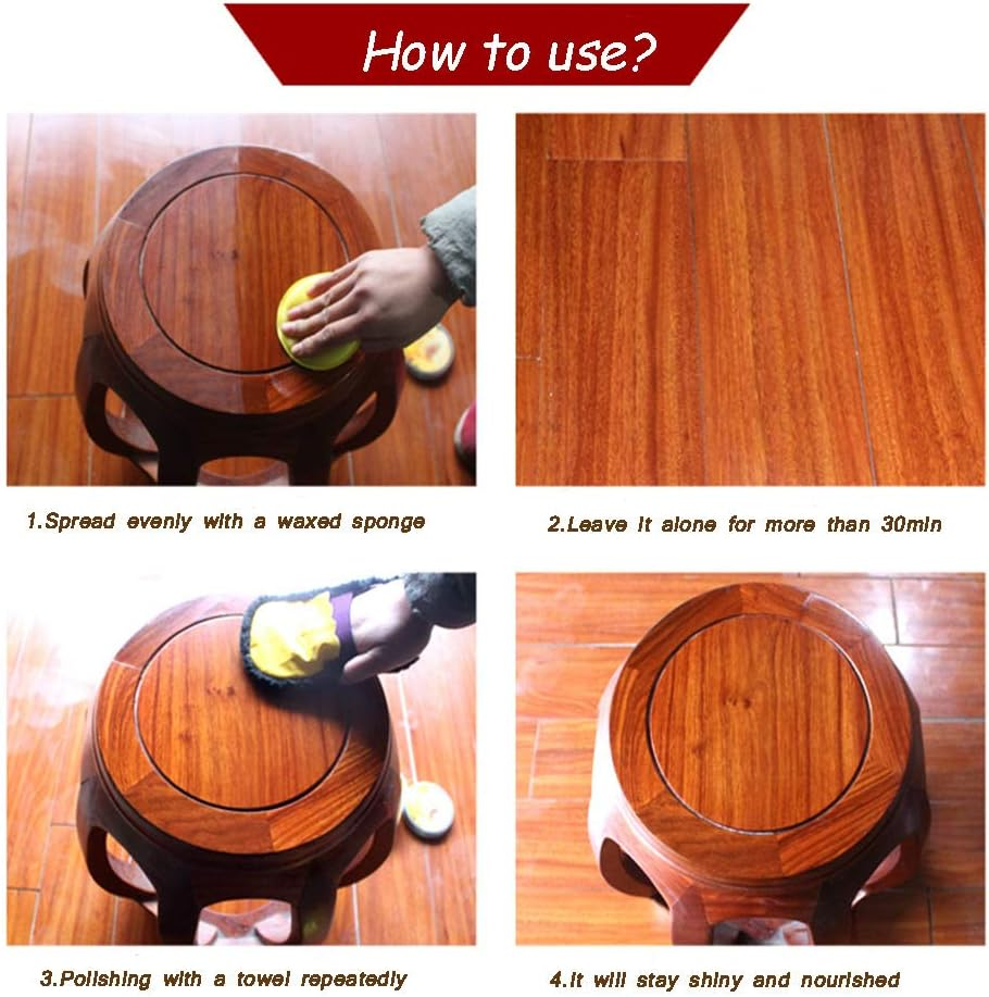 Tooget Wood Seasoning Beeswax Furniture Polish & Restoration Care Beeswax, Suit for Woods & Furniture, Bamboo, Wooden Surfaces, Wood Polish Protection - 7OZ - Stone Polish image number 2