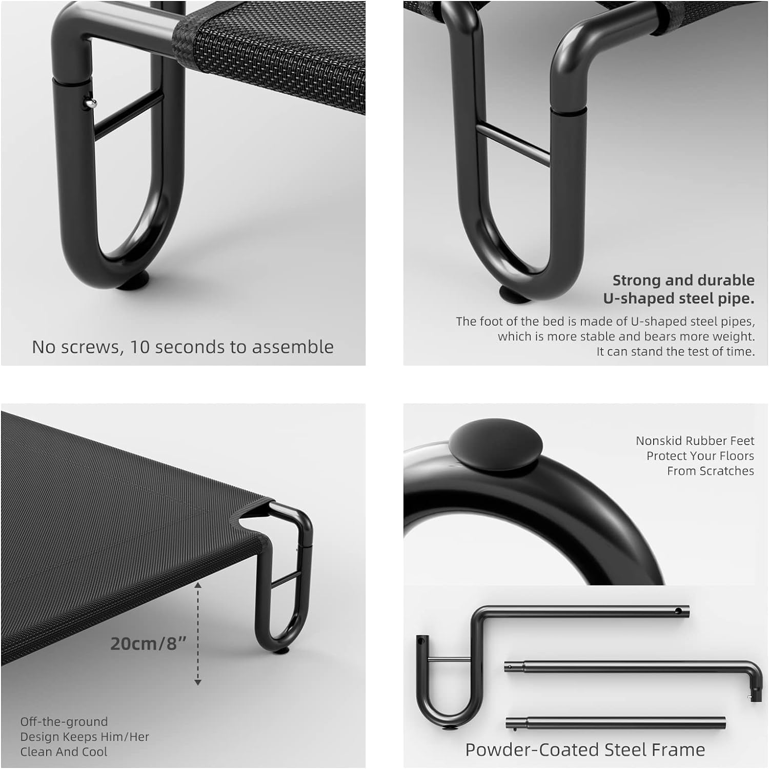 FAYDUDU Elevated Dog Bed Raised Dog Bed Large Washable Chew Resistant Cooling Elevated Pet Bed for Indoor and Outdoor Use (XL) image number 6